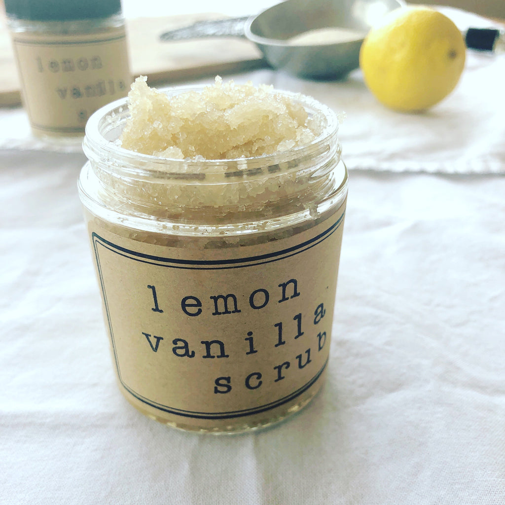 Sugar Scrub, Lemon Vanilla Hand Scrub Recipe