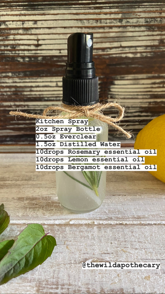 Essential Oil Kitchen Spray Recipe